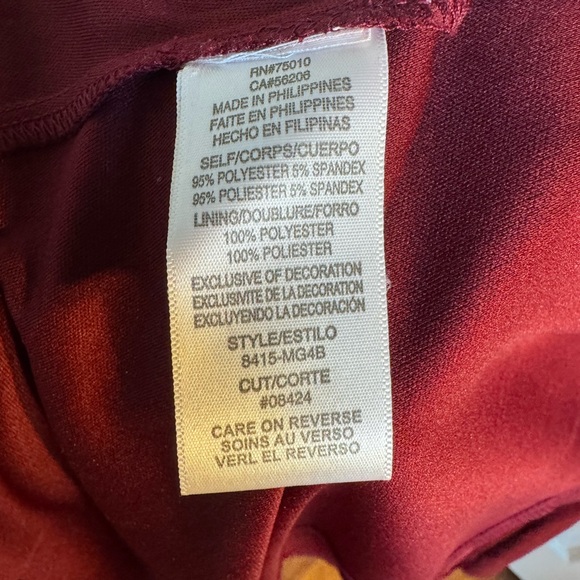 City Triangles Burgundy Long Dress in Size 1 - Picture 7 of 7